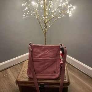 The Sak Leather blush pink Crossbody Bag